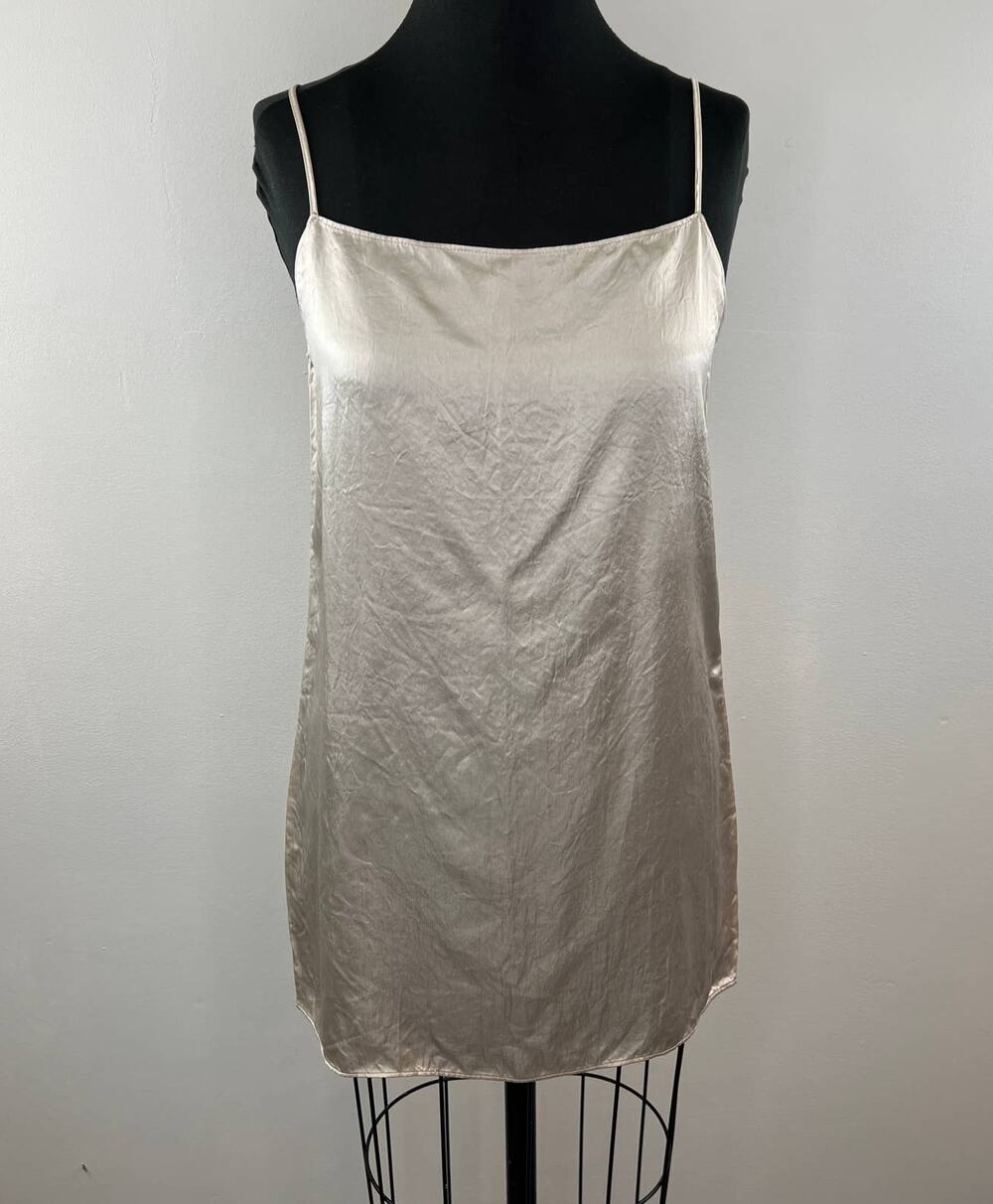 ARITZIA Babaton Denude Cream Acetate Satin Silky Pullover Mini Slip Dress S